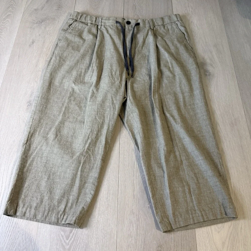 Todd Snyder Cropped Pants Drawstring Trousers Modern Chino Size XXL Green
